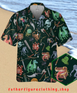 Monsters & Weapons Hawaiian Shirts