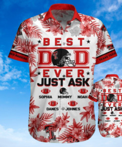 Texas Tech Red Raiders Best Dad Custom Name Hawaiian Shirt