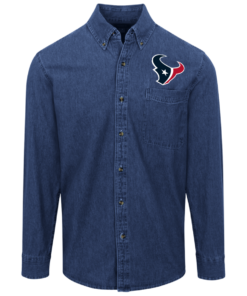 Alternative view of Houston Texans Logo Denim Shirt for Men and Women