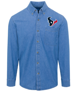 Houston Texans Logo Denim Shirt for Men and Women
