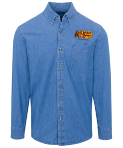 Cracker Barrel Logo Denim Shirt for Men and Women