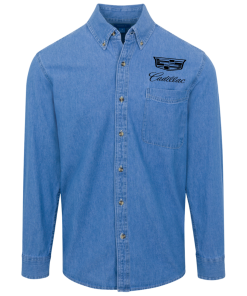 Cadillac logo Button Denim Shirt for Men and Women