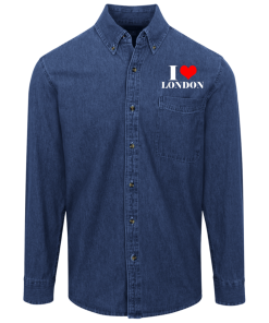 Alternative view of I Love London Unisex Denim Shirt