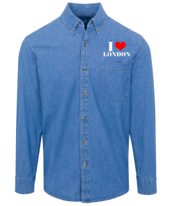I Love London Unisex Denim Shirt